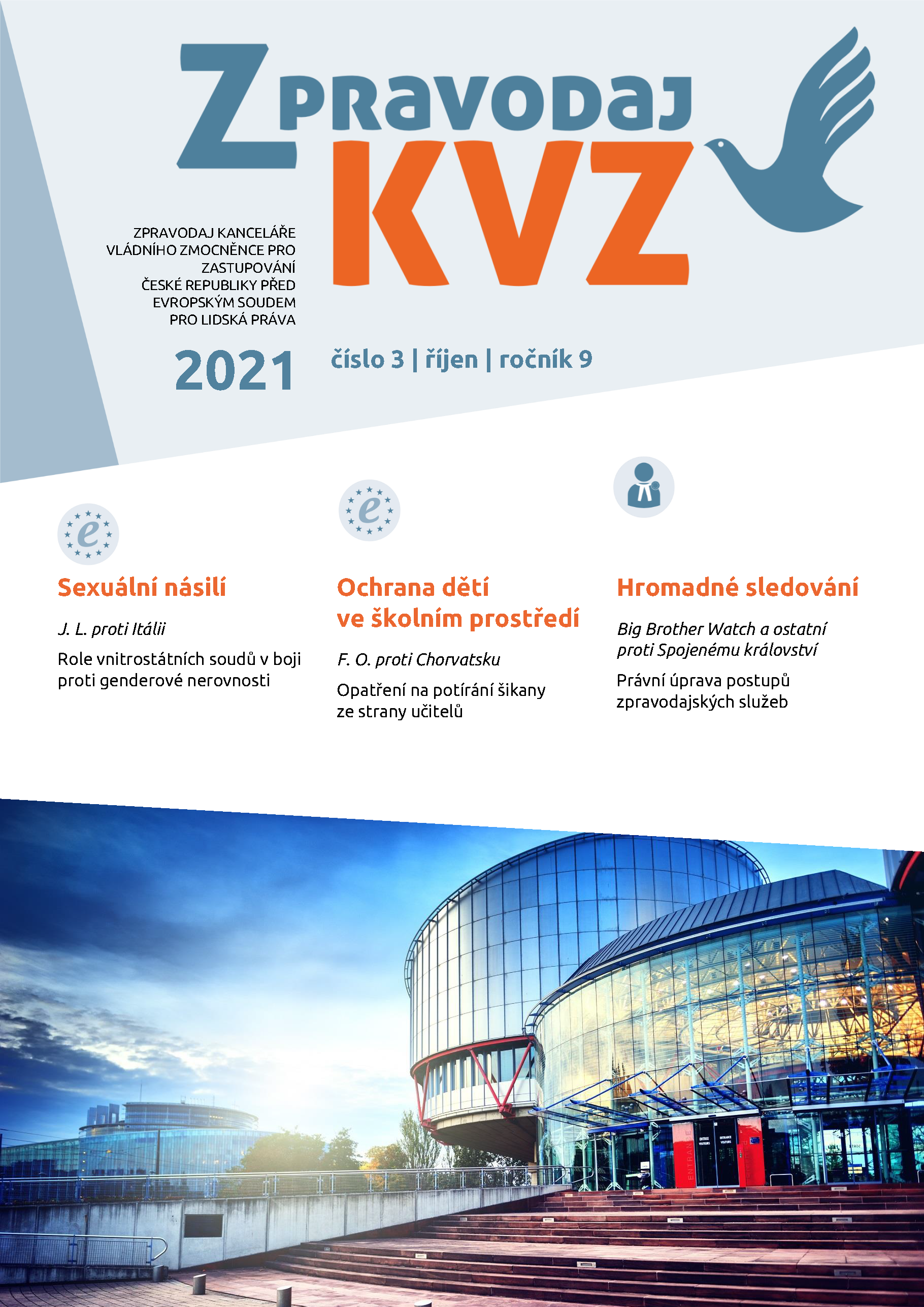 Titulní strana Zpravodaje KVZ 03 2021