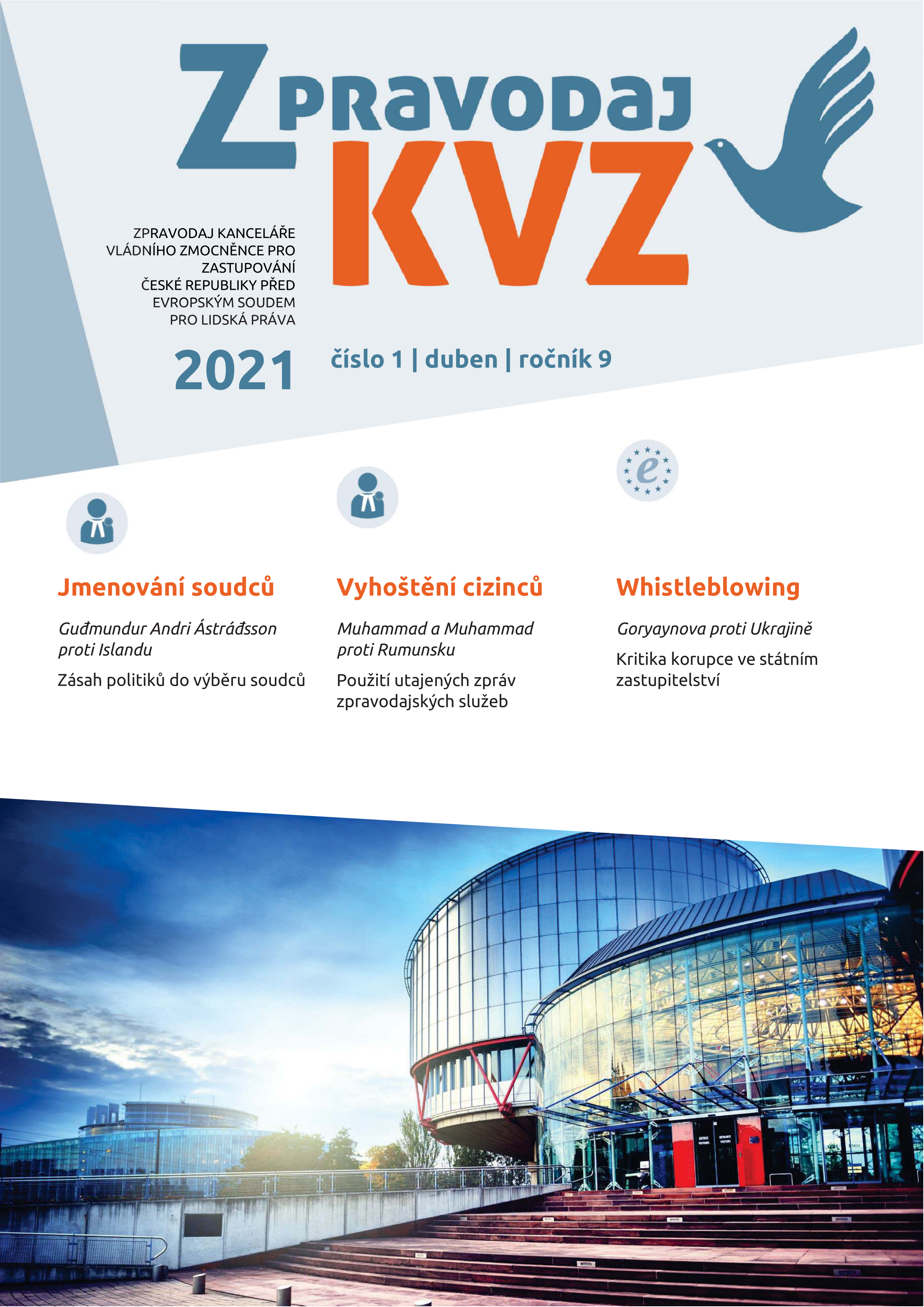 Titulní strana Zpravodaje KVZ 01 2021