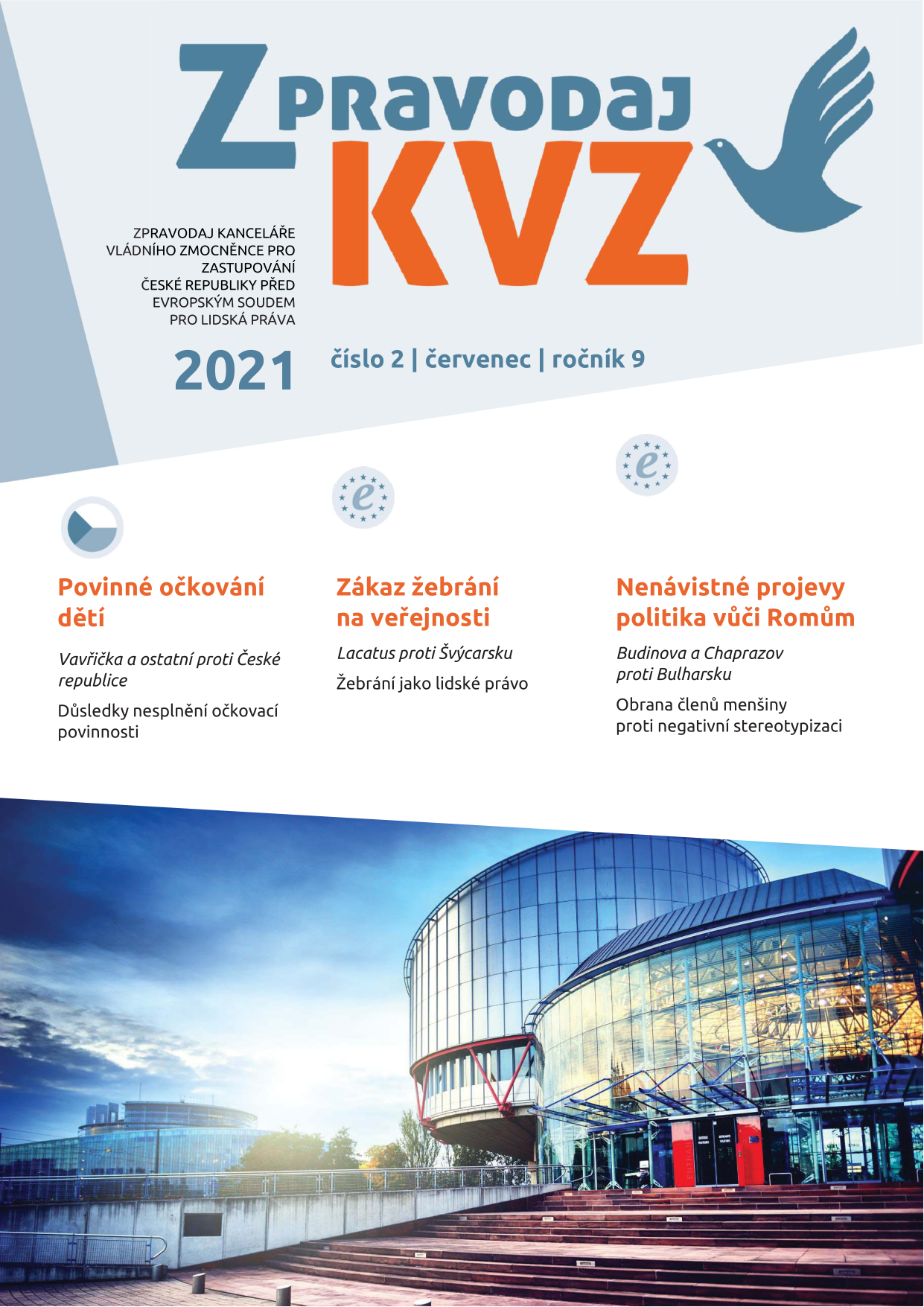 Titulní strana Zpravodaje KVZ 02 2021