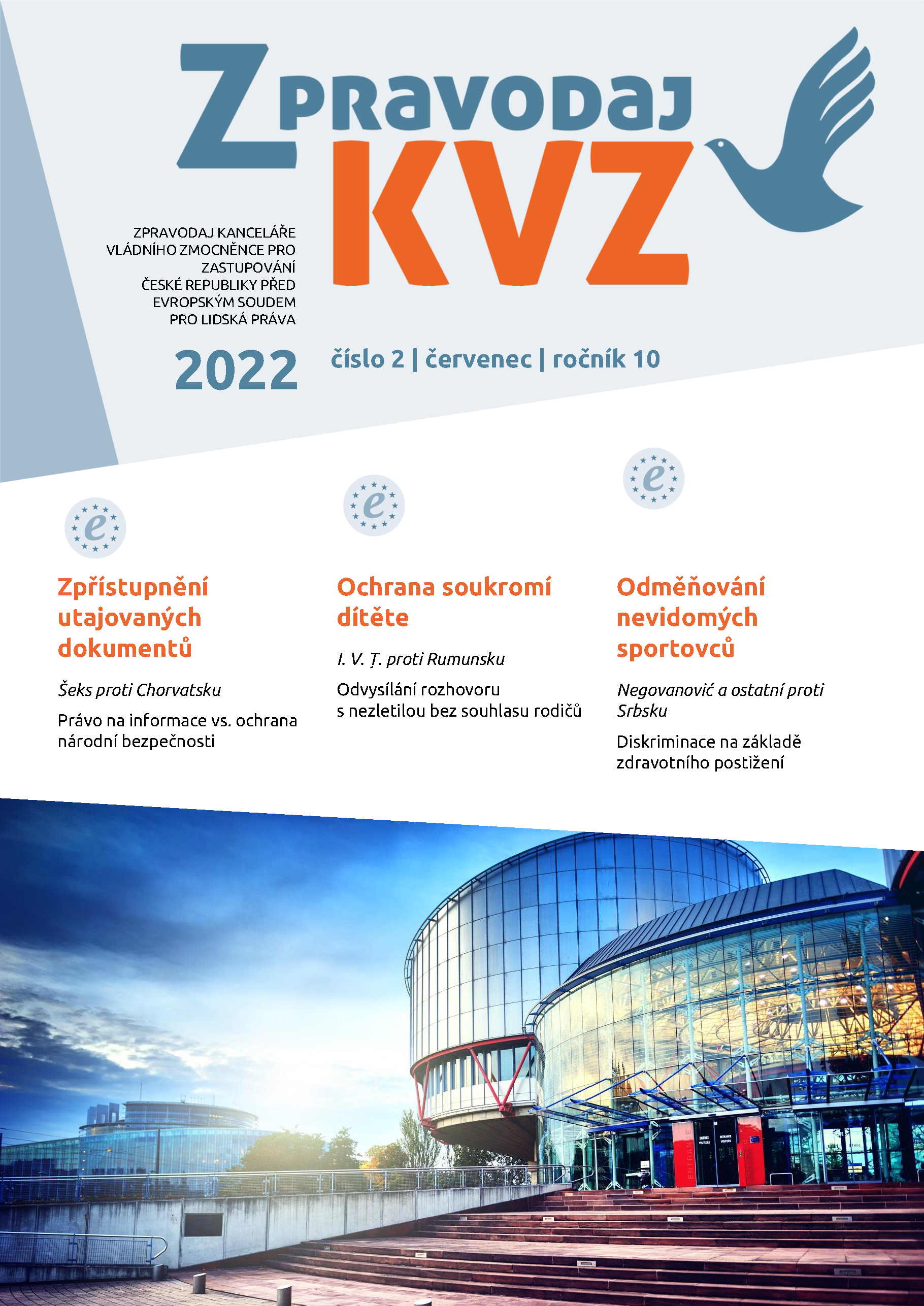 Titulní strana Zpravodaje KVZ 02 2022