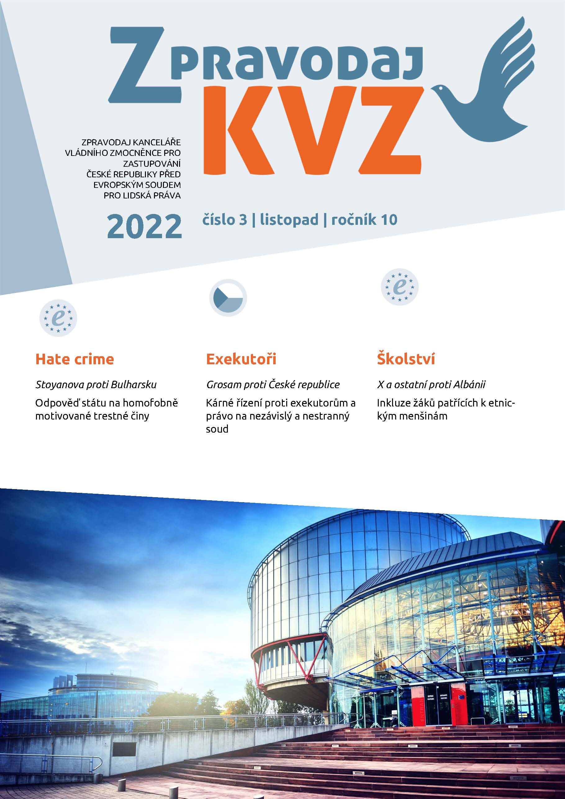 Titulní strana Zpravodaje KVZ 03 2022
