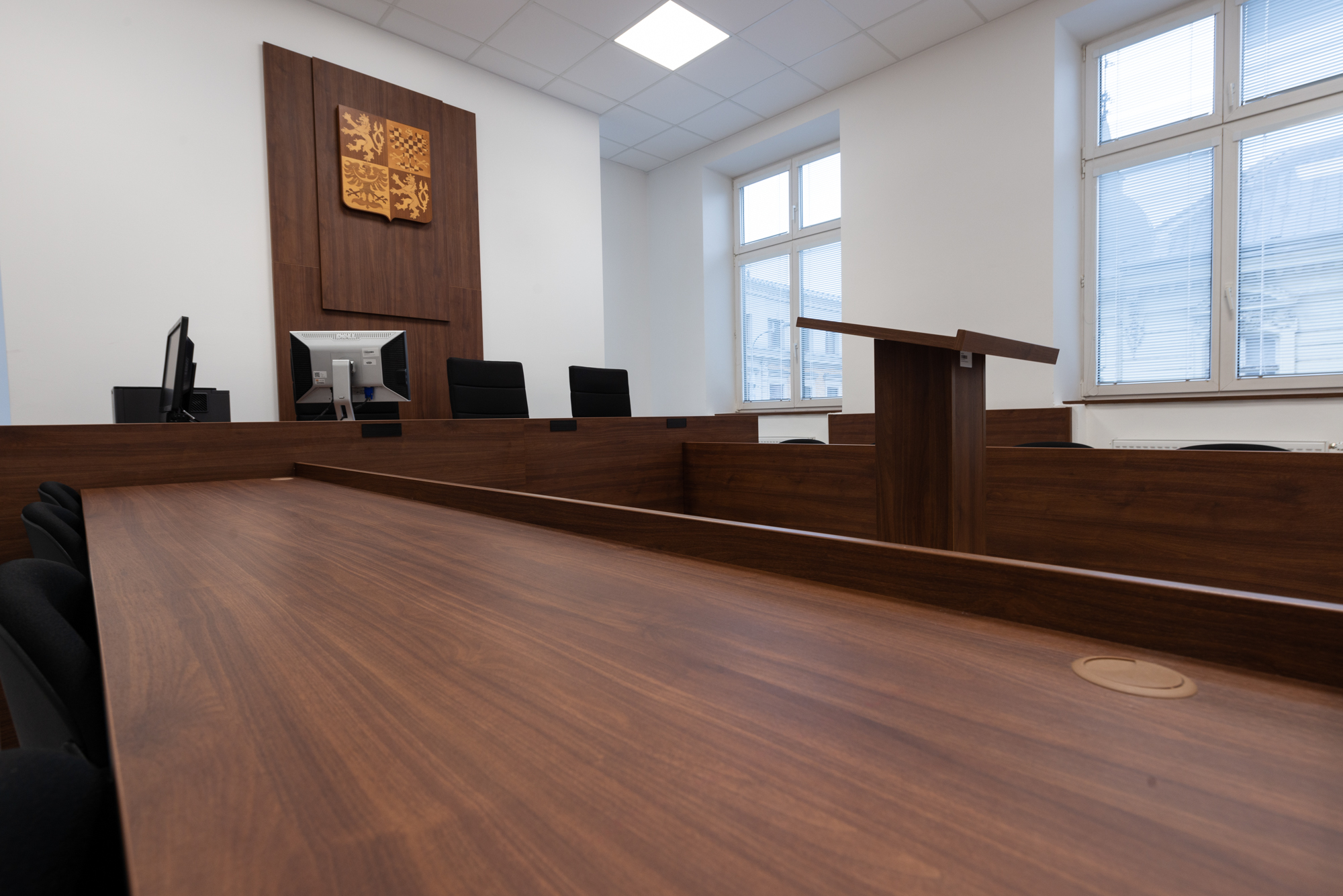 Jednací síň Krajského soudu v Ostravě